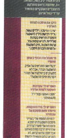TheMarker – 12.2007 – My Investment Ronit Amir-Yaniv